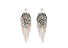 Emerald tassel earrings