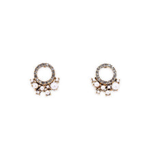 shiny crystal cluster studs