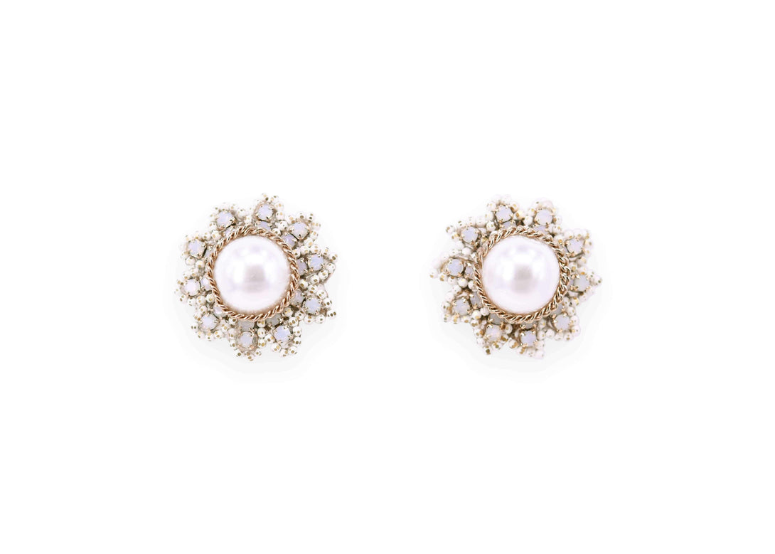 Virgin love sunflower pearl studs