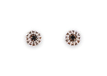 Jet Jem Round Floral  Studs