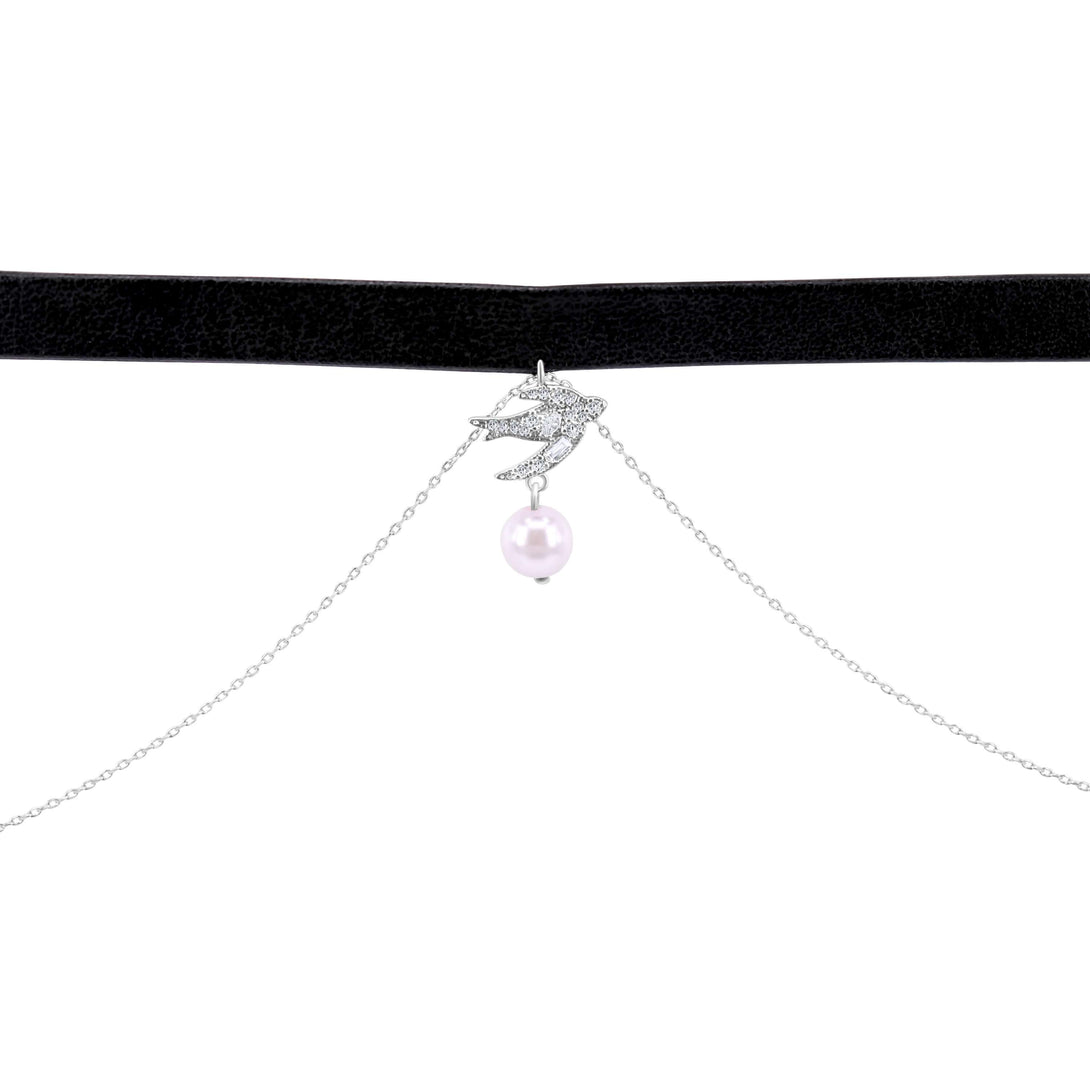 Peal Hanging Chain Choker