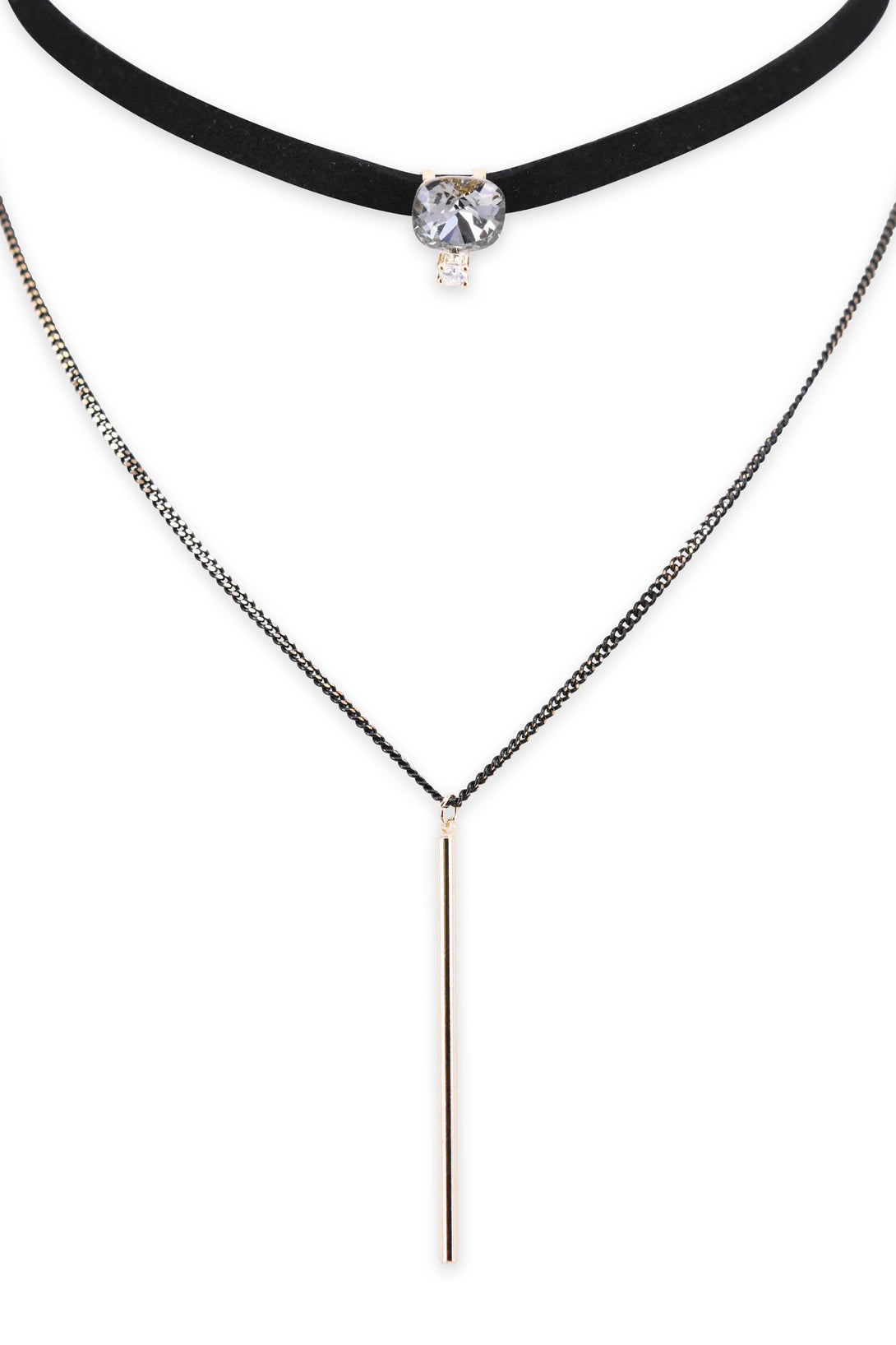 Morion Choker Y-Necklace