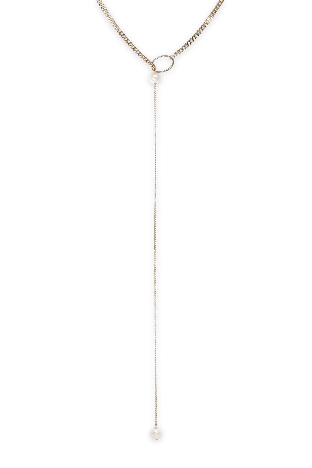 Classic Pearl Lariat Necklace