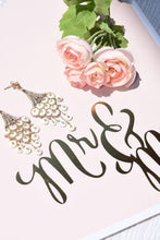 Ivory glamour chandelier drop earrings