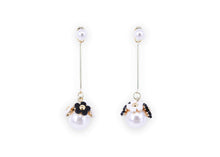 flower fairy pearl drop earrings