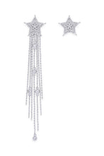 Shiny star asymmetric earrings