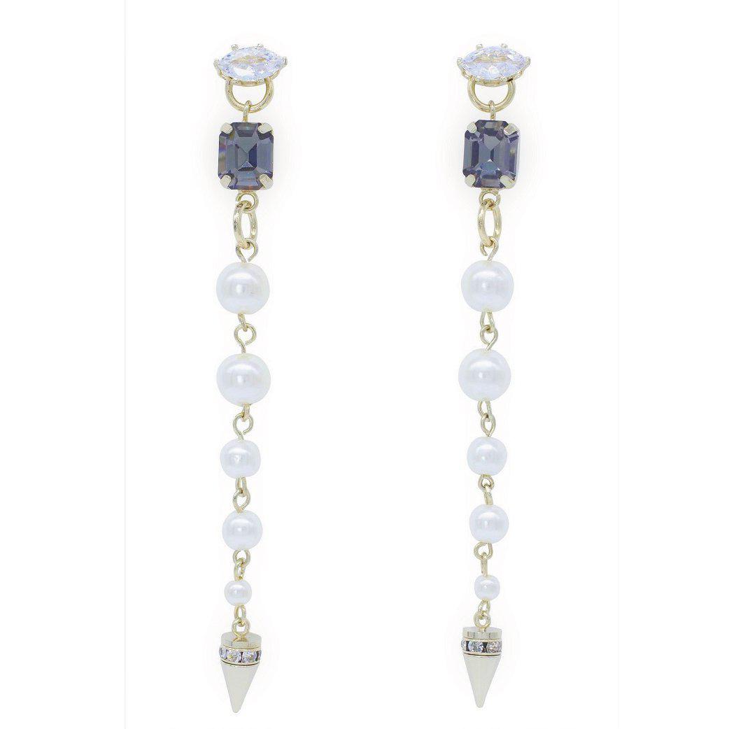 Modern queen panache pearl and crystal drops