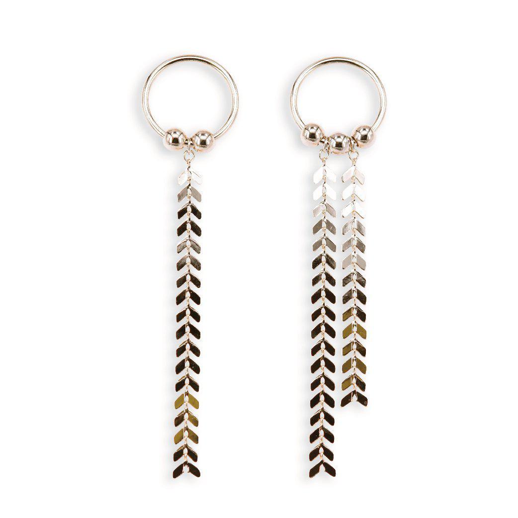 Golden osier tassel statement earrings