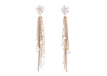 Luxurious golden tassel earrings
