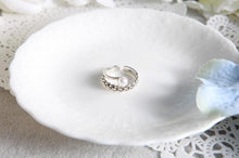Knit Silver Pearl Ring